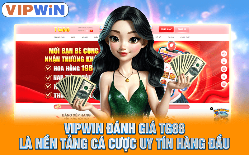 TG88 - Vipwin: Cú Bắt Tay Chiến Lược, Ưu Đãi Ngập Tràn 1 Vipwin đánh giá TG88 là nền tảng cá cược uy tín hàng đầu